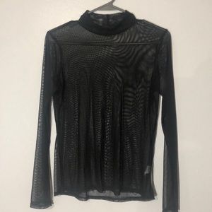 Long sleeve sheer top